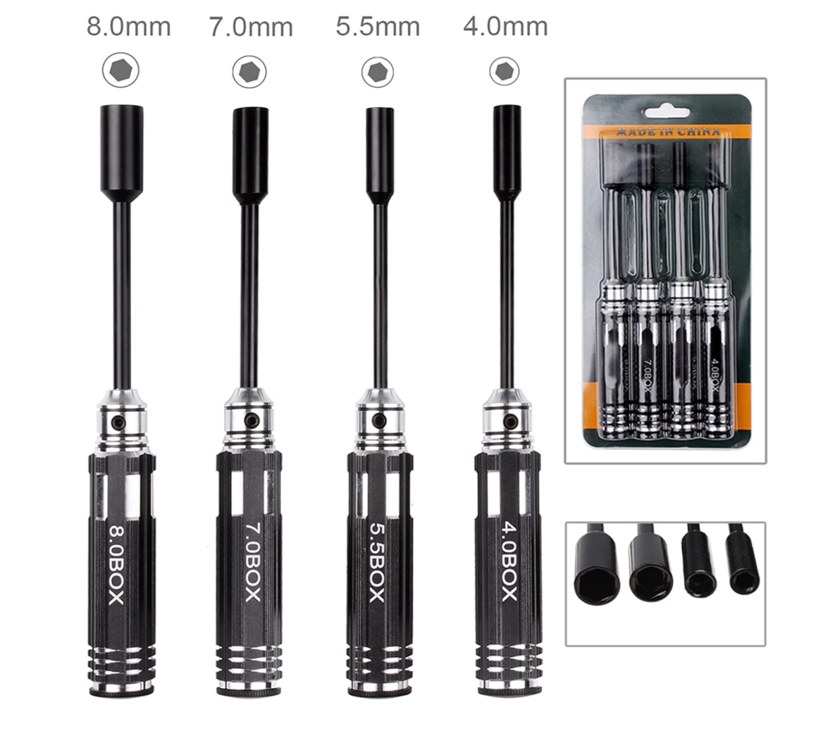 HobbyPark RC Repair Tools Kit – Hex Drivers, Nut Drivers, Wrenches & Screw Tray