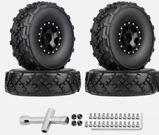 HobbyPark 1.0" S5 Tires & Wheels 62x21mm for 1/24 Scale TRX4M, SCX24, AX24 RC Crawlers